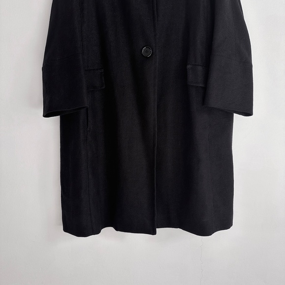 Max Mara black transitional coat cotton jacket s'max maxmara 40 S M - Picture 9 of 12